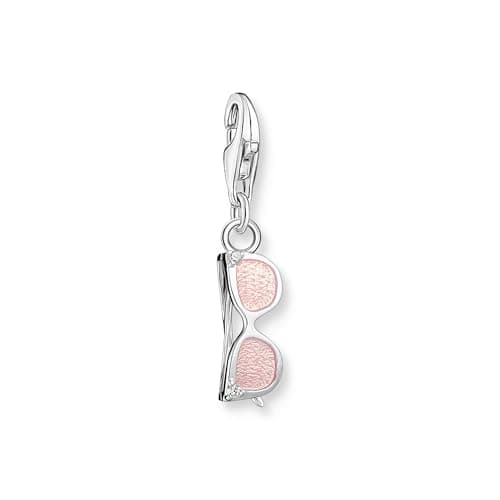 Image of Thomas Sabo Charm Club Charm pendant sunglasses with stones silver Recycled 925 silver, Women, 2027-041-9