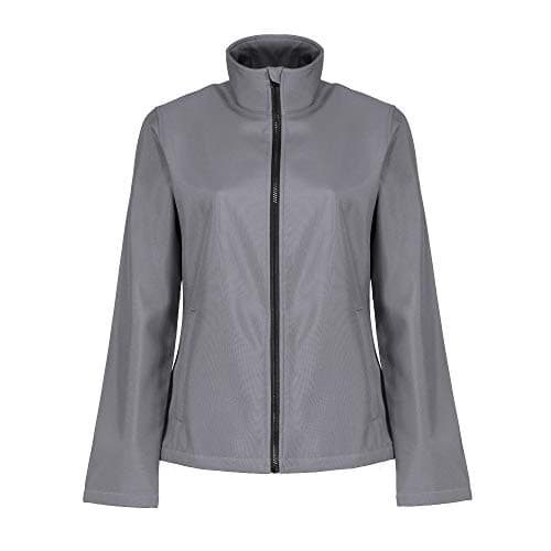 Image of Regatta Professional Womens Ablaze Printable Softshell Jacket, Rock Grey/Black, 18 EU