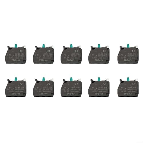 Image of 10PCS ZBE101/ZBE-102, Single Contact Block Screw Clamp Terminal Silver Alloy Electrical Switch Components, Plastic Housing 3029Mm Black(ZBE-101)