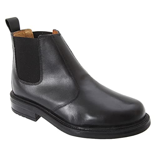 Image of Roamers OLIVER Mens Twin Gusset Soft Leather Chelsea Boots Black