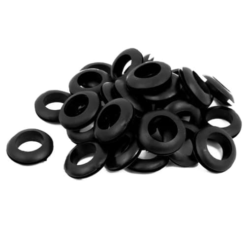 Image of TA-VIGOR 30Pcs Rubber Grommets Cable Wire Protector, 16mm Conductor Wiring Blanking Gasket Ring Grommets, Black Electrical Cable Hole Plugs Wire Gaskets for Protecting Wires, Cables and Plugs