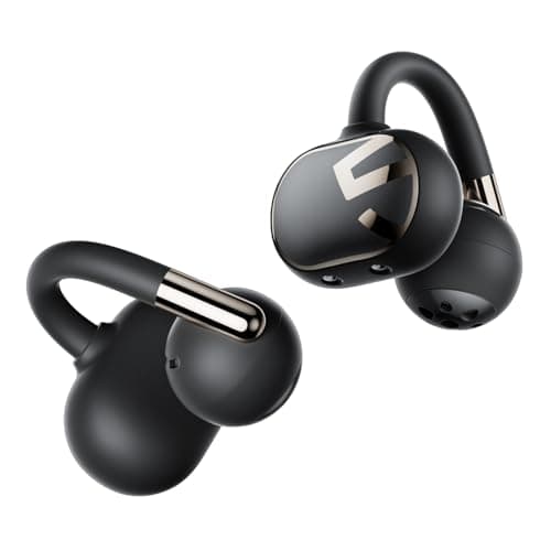 Image of SoundPEATS Clip1 Open-Ear Bluetooth Earbuds, Clip-on Earphones with Dolby Audio, LDAC Hi-Res Wireless with 12mm Dual Magnet Driver, 40H Playtime, Ear Detection, IPX5 Waterproof Black