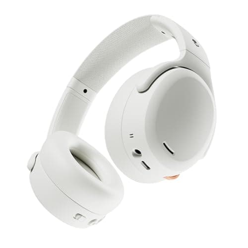 Image of Skullcandy Crusher ANC 2 Wireless Over-Ear Bluetooth Headphones with Multi-Sensory Bass, Active Noise Cancelling, Up to 60 Hours Battery, Microphone for iPhone Android - Bone