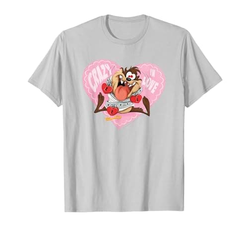 Image of Looney Tunes Taz Valentine's Day Crazy In Love T-Shirt