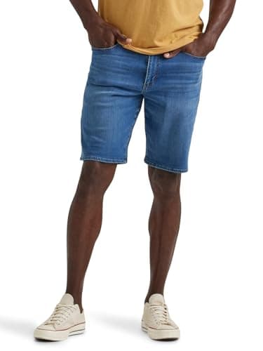 Image of Lee Men's Extreme Motion Five Pocket Denim Short, Blue Rooster, 42