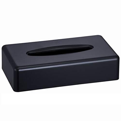 Image of VINN DUNN OBLONG Tissue Dispenser Black, Rectangle facial Tissue Dispenser Holder Kleenex Flat Napkin Dispenser Bathroom Vanity Countertops (Black)