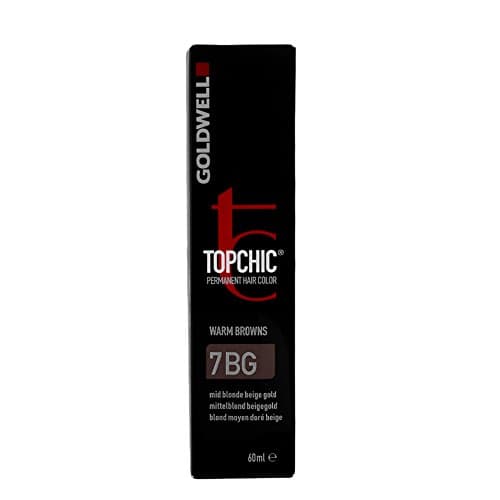 Image of Goldwell Topchic TB Permanent Hair Colour, 7Bg Medium Blonde Beige Gold, 60 ml