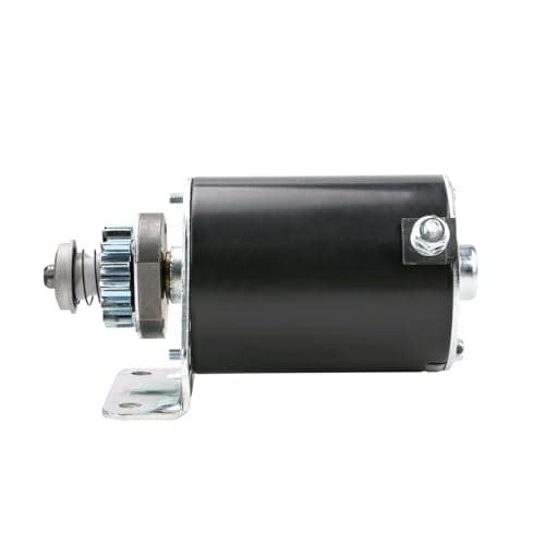 Image of Techie Starter Motor Replacement for 593934 693551 030221 LG693551 BS693551 SBS0029,Fit for Cub Cadet 14.5 16 16.5 17 17.5 18 18.5 HP John Deere New Holland Toro 14 Tooth Steel Gear