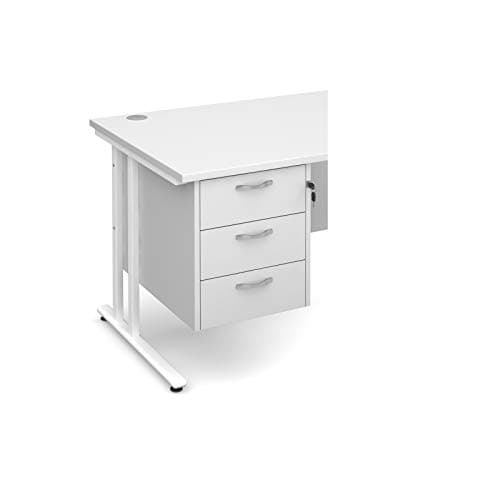 Image of Maestro 25 3 drawer fixed pedestal, White