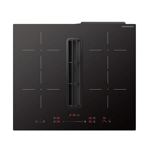 Image of Cookology 60cm 4-Zone Induction Hob - Built-In Integrated Design - 7400W - Ducting Kit Included - Energy Class A - CIDDVEN600 / DK600V