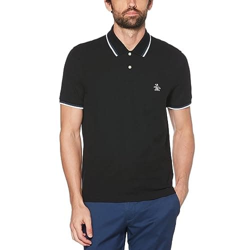 Image of Original Pengun Tipped Collar Small Logo Polo Shirt True Black
