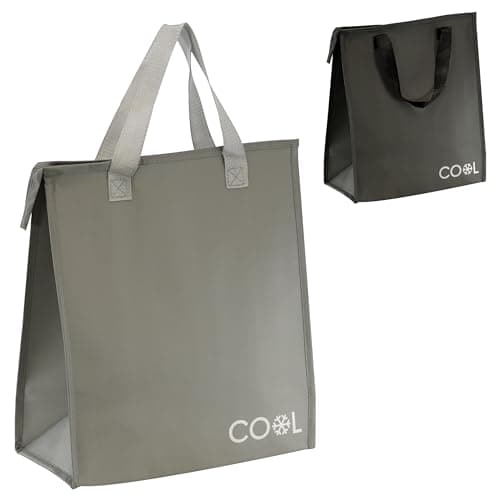Image of GEEZY Insulated Grocery Shopping Bag with Aluminium Lining 20L - Thermal Food Carrier & Reusable Cool Bag - Foldable Picnic Cooler Tote for Travel, Beach, Camping & Takeaway, Assorted Colours