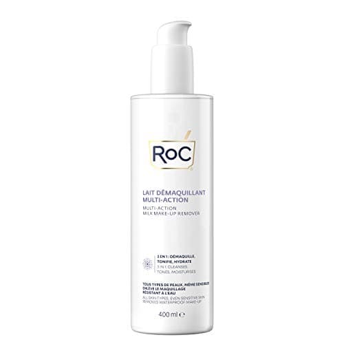 Image of ROC - 3-in-1 Milk Makeup Remover - Effective Makeup Removal - 24-Hour Moisturising Remover - Removes Waterproof Makeup - Skin Toning Solution - Glycerin & Panthenol - All Skin Types - 400 ml