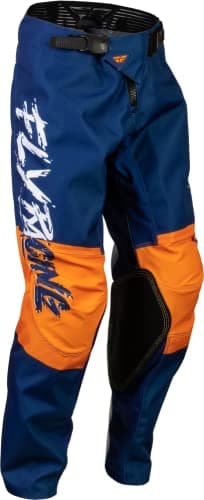 Image of Fly Racing Kinetic Khaos Trousers White/Navy/Orange, Size 26