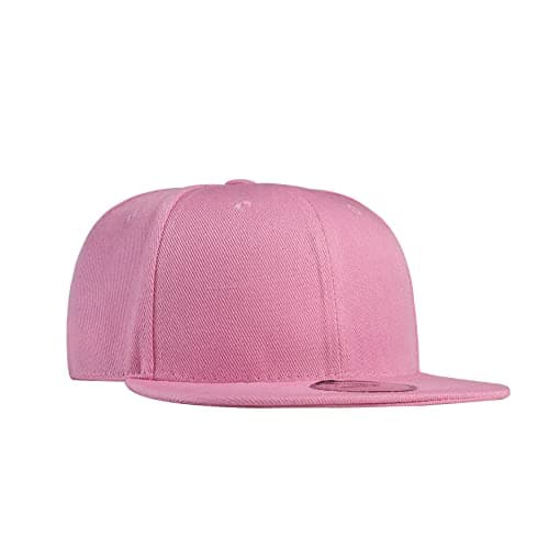 Image of Underground Kulture Plain Flat Peak Snapback Baseball Cap Baby Pink