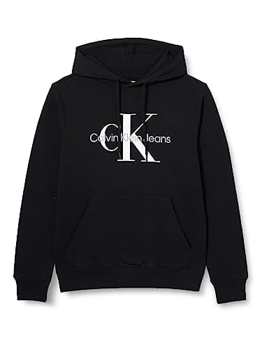 Image of Calvin Klein Jeans Men's Core Monologo Hoodie J30j320934 Hoodies, Black (Ck Black), XL
