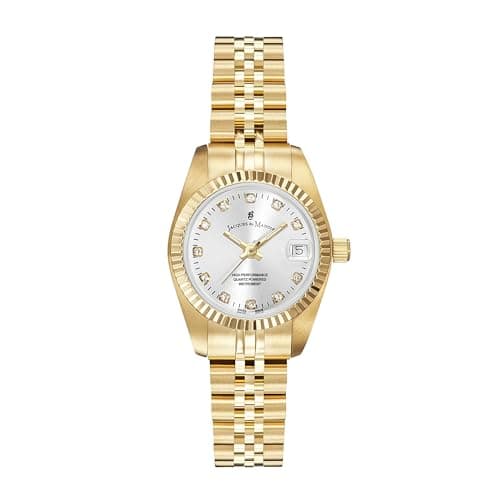 Image of Jacques Du Manoir Ladies Swiss Made Inspiration Gold Plated Stainless Steel Bracelet Watch