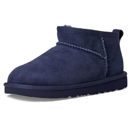 Image of UGG K Classic Ultra MINI Fashion Boot, New Navy, 2 US Unisex Little Kid