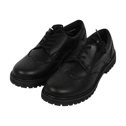 Image of A2Z Girls Teens Ladies Brogue School University Office Shoes - SCH Shoes Brogue Black 7 UK