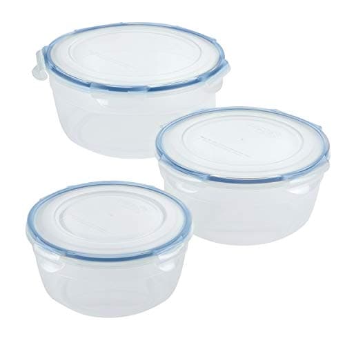 Image of LocknLock Easy Essentials Food Storage lids/Airtight containers/Stackable, BPA Free, 6 Piece, Clear