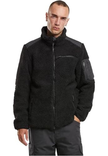 Image of Brandit Men's Teddyfleece Ramble Jacket Teddy Fleece, Black, M