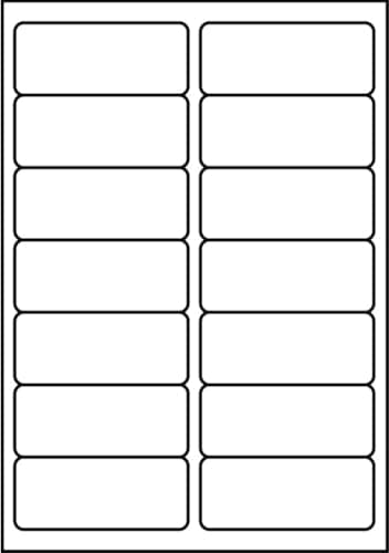 Image of SmithPackaging A4 Self Adhesive Address Labels, 14 Labels Per Sheet, 20 Sheets, 99.1 x 38.1mm, 280 Labels