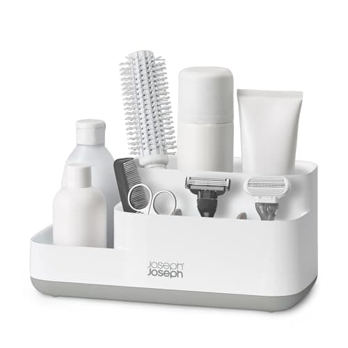 Image of Joseph Joseph Bathroom Caddy, Plastic, Grey/White, Regular