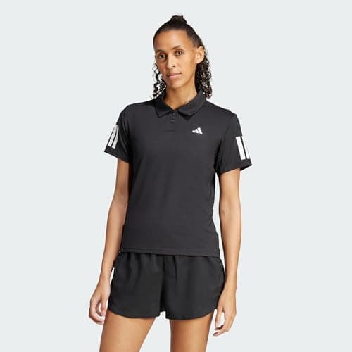 Image of adidas Women's Club Tennis Climacool 3-Stripes Polo, Black, XS