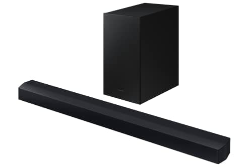 Image of Samsung C450 2.1ch 300W Soundbar Speaker (2023) - Bluetooth Soundbar with 4 Speakers, Bass Boost 6.5" Subwoofer, 3D Wireless Surround Sound, Smart Game Mode, Adaptive Audio & Wall Mount Kit Included