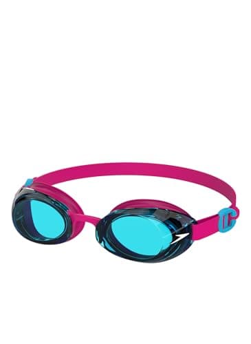 Image of Speedo Unisex Kids Jet 2.0 SwiMing Goggles | Enhanced Vision, Electric Pink/Azure Blue, One Size