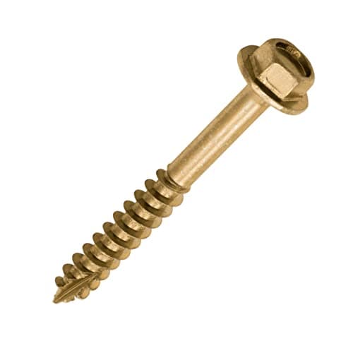 Image of TIMCO Advanced Coach Screw | Hex Flange Head | Slash Point | Yellow | 6.0 x 25 | Box of 100 (625SCSY)