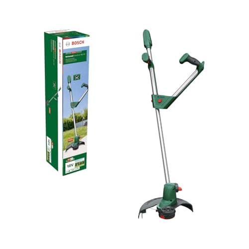 Image of Bosch Cordless Grass Trimmer UniversalGrassCut 18V-26 (Without Battery, 18 Volt System, Cutting Diameter: 26 cm, Adjustable Handles, in Carton Packaging)