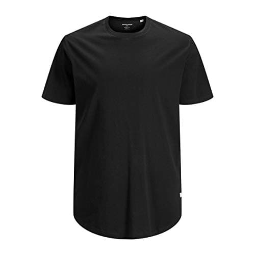 Image of JACK & JONES Mens Noa T-Shirt Plus Size Tee Top Black 5XL