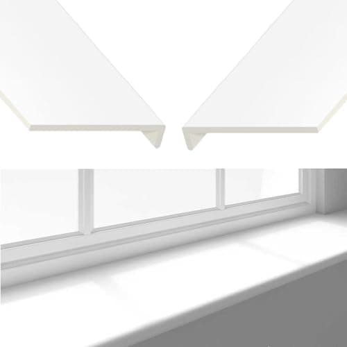 Image of Window Sill Capping Board - Square Edge Window Board Sill Cover - Plastic Window Cill Cover - 125mm (W) x 1 Metre (L) x 9mm (T)