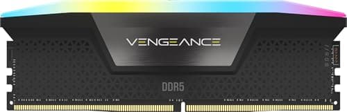 Image of CORSAIR VENGEANCE RGB DDR5 RAM 16GB (1x16GB) Up to 5600MHz CL40 Intel XMP iCUE Compatible Computer Memory - Black (CMH16GX5M1B5600C40)