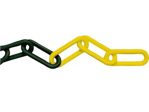 Image of Faithfull FAICHPYB812C 12.5M Plastic Chain 8mm Link Diameter -Yellow/Black