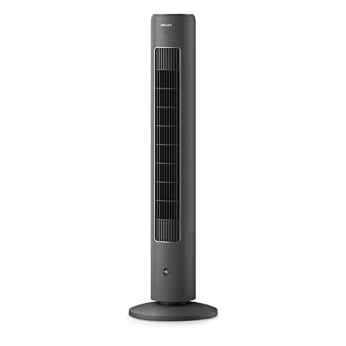 Image of Philips Oscillating Tower Fan 5000 Series, 105 cm slim design, Remote control, Timer, 3 Speeds, 3 Modes, 40W, Powerful Yet Quiet Airflow, Suitable For Aromatherapy, Dark Grey (CX5535/11)