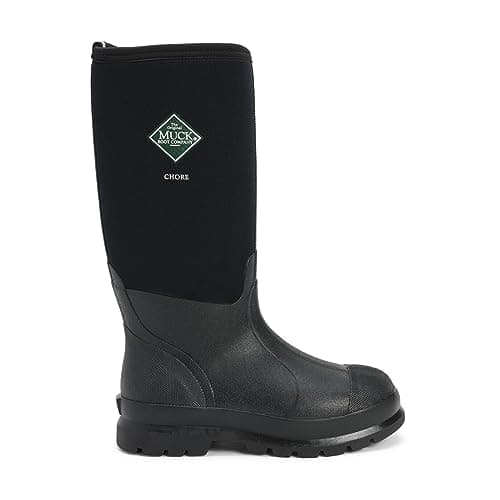 Image of Muck Boots Unisex Chore Classic Hi Pull On Waterproof Wellington Boot, Black, 8