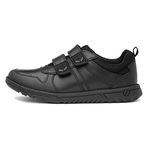 Image of Hush Puppies Baltimore Boys Black Leather Shoe - Size 2 UK - Black