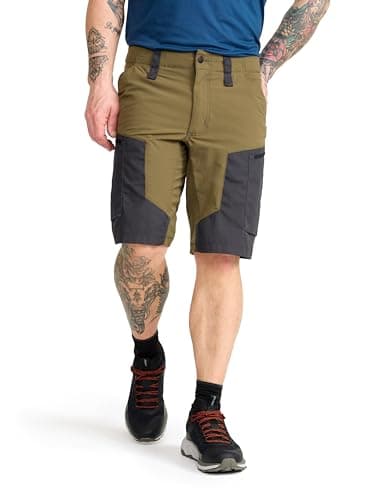 Image of RevolutionRace Men's RVRC GP Shorts, Durable Shorts for Walking, Hiking, Camping and All Other Outdoor Activities, Dark Olive, S