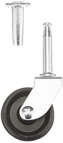 Image of Merriway® BH01563 (4 Pcs) 40mm (1.1/2 inch) Single Socket Grip Neck Stem Fix Nylon Wheel Swivel Castors Casters - Pack of 4 Pieces