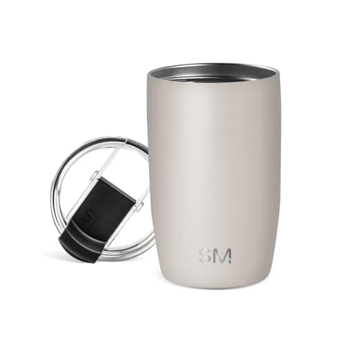 Image of Simple Modern Travel Coffee Mug Tumbler with Flip Lid | Insulated Stainless Steel Iced Coffee Cup | Gifts for Women & Men | Voyager Collection | 350ml | Almond Birch