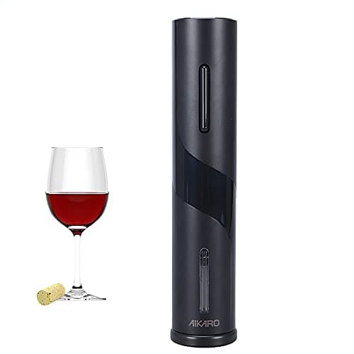 Image of AIKARO - Electric Wine Bottle Opener Automatic Electronic Corkscrew, Battery Operated