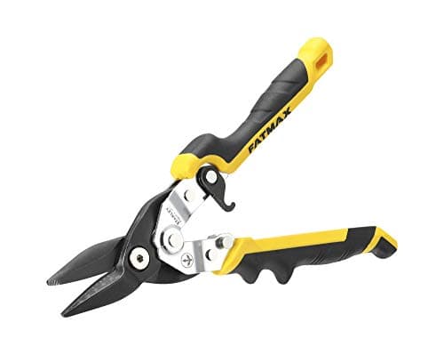 Image of Stanley Yellow Ergo Aviation Snips Straight Cut 250mm (10in)