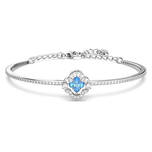 Image of Swarovski Swarovski Sparkling Dance bangle, Blue, Rhodium plated