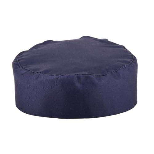 Image of Whites Chefs Clothing Skull Cap, Blue, One Size Fits All, Material: Polycotton, Lightweight Cap, Elasticated Back, Easy to Clean, Professional Kitchen Attire, A204