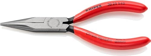 Image of KNIPEX Long Nose Pliers Self-Service Card with Plastic Coating 140 mm, 30 21 140 SB