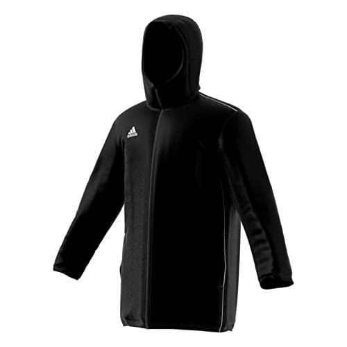 Image of Adidas Kids Core 18 Stadium Jacket - Black/White, Size 128