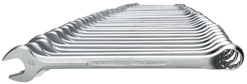 Image of GEDORE 26-pc. Combination spanner set, AF 6-32 mm, Offset, Bi-hex, UD profile, Spanner set, 1 B-026