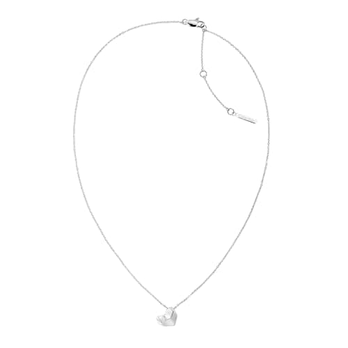 Image of Calvin Klein Women's FACETED HEART Collection Necklace in Stainless Steel with a Heart Pendant - 35000035